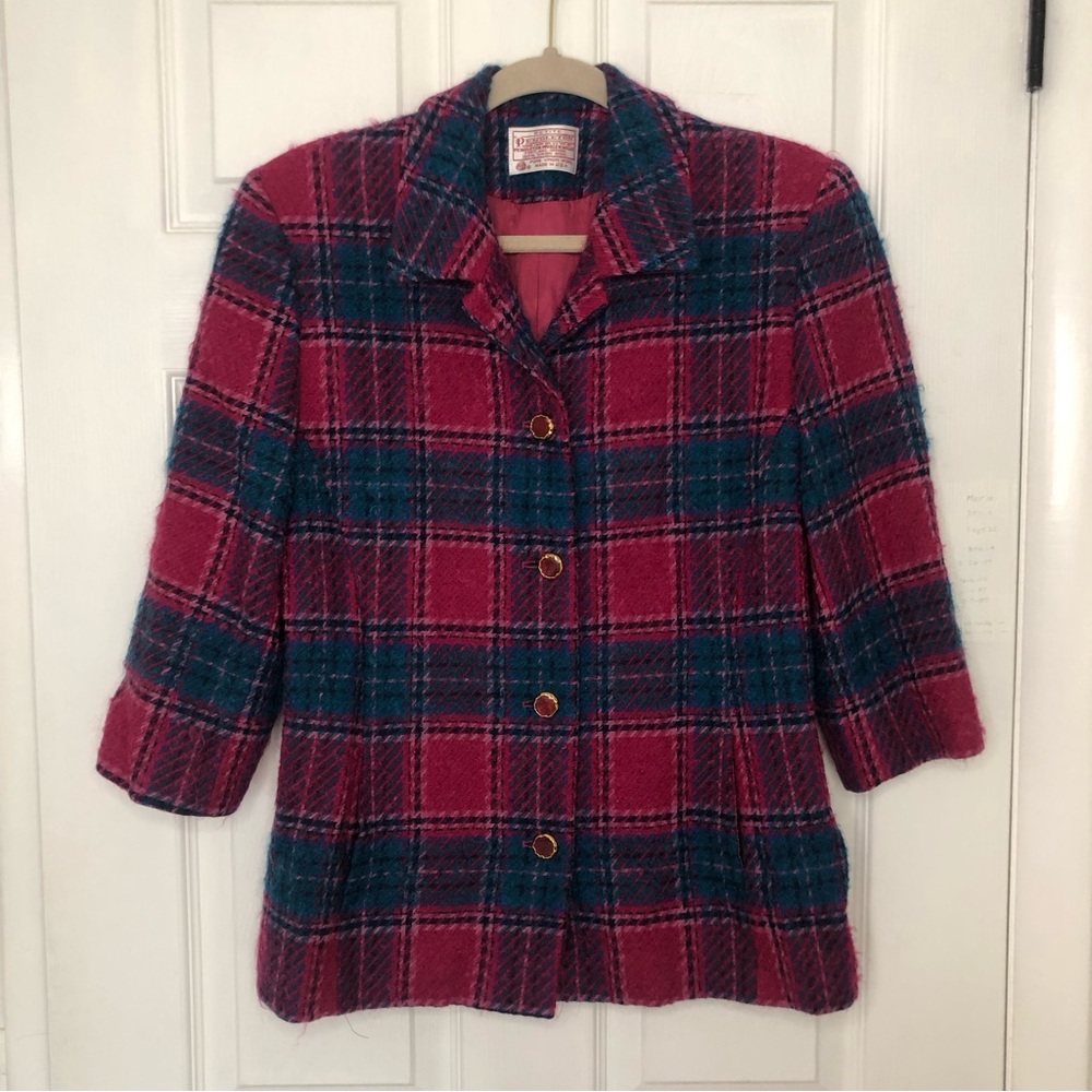 Pendleton Plaid Wool Blazer